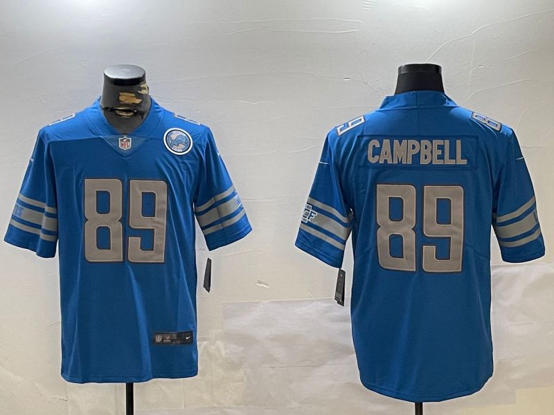 Men Detroit Lions #89 Campbell Blue 2024 Nike Limited NFL Jersey style 2->new york mets->MLB Jersey